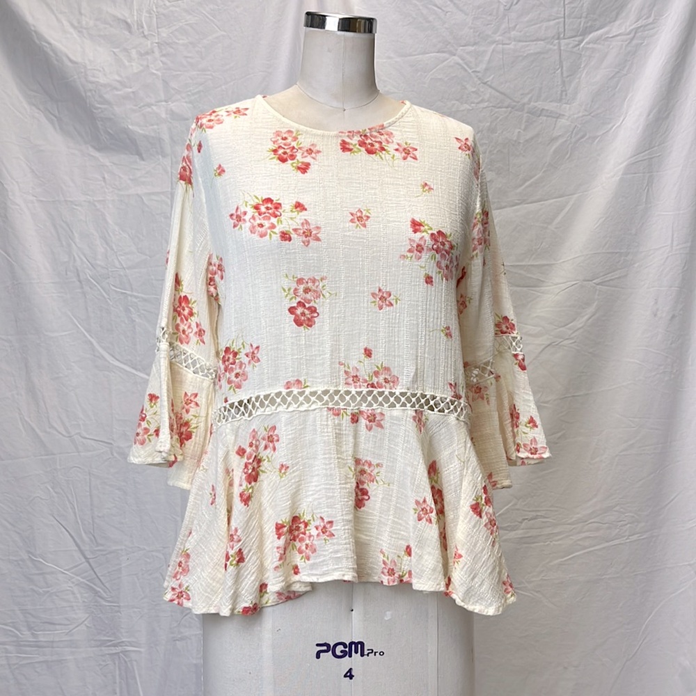 Denim & Supply Ralph Lauren Floral 3/4 Sleeve Blouse XS